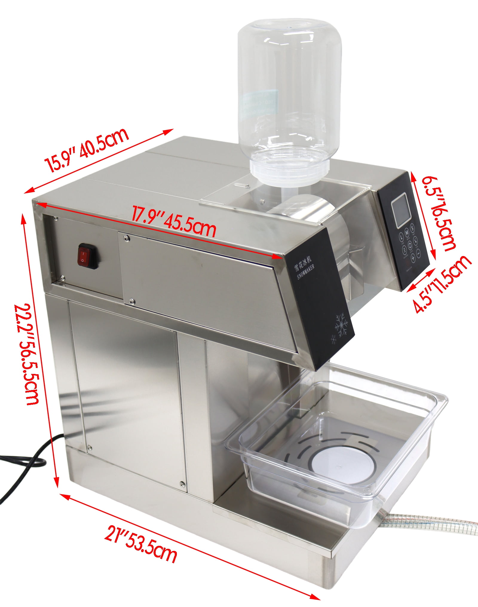 Commercial Snowflake Ice Machine Stainless Steel Ice Shaver