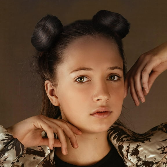 Milisten 2 Pcs Clip On Space Buns Hair Clips High Temperature Fiber Hair Extensions for Everyday Use