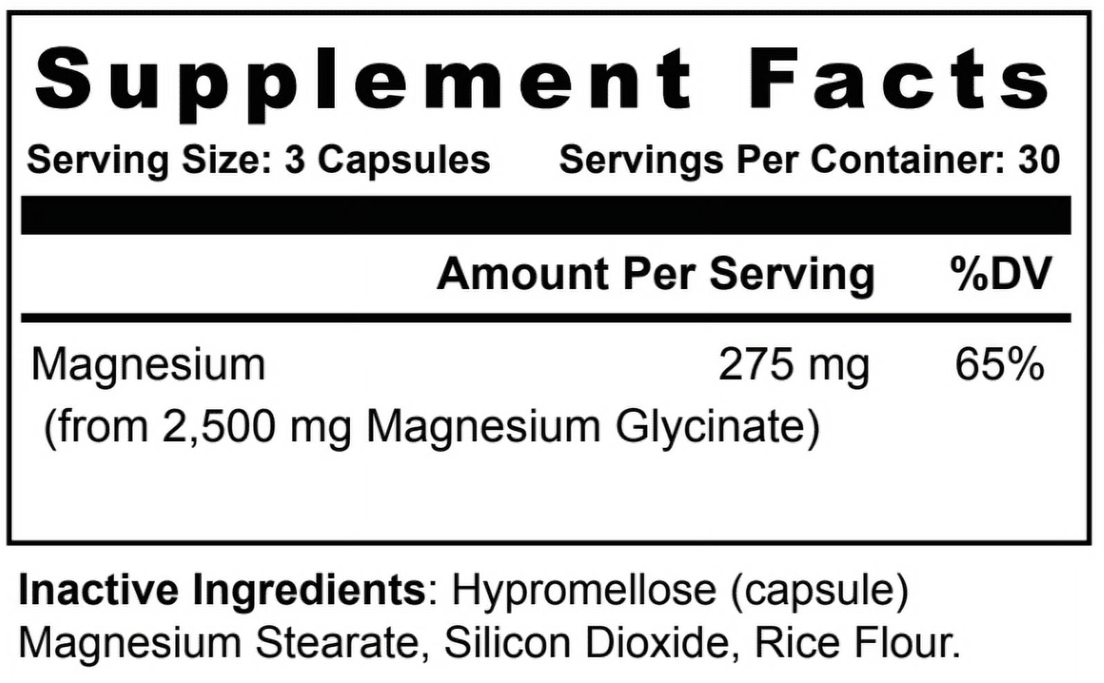 Pristine Foods Magnesium Glycinate 400mg per Serving - High Absorption Muscle Relaxation, Bone & Joint Support, Chelate Supplement - 90 ct. 2 Pack