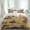 Turmeric, variant on Construction Truck Set of 4 Bedding Quilt Covers, Cartoon Grips and Bulldozers Beige 4-Piece Bed Sheet Set with Extra Soft Bed Sheets Quilt Cover Pillowcase, Twin