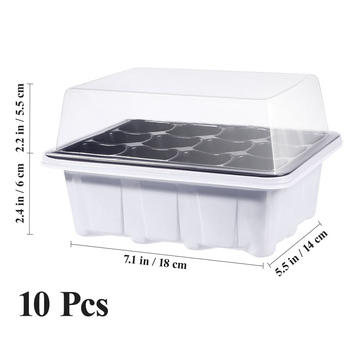 FRCOLOR  Nursery Box Set Sprouting Kit Seedling Starter Trays Plants Seeds White