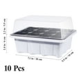 thumbnail image 2 of SKISUNO 10 Pack Growing Tray with Dome for Gardening Bonsai and Succulent Plants 12 Cells White, 2 of 8