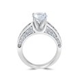 thumbnail image 3 of Bague d'Accent de Fiançailles Solitaire Ronde 2 1/2ct Diamant Or Blanc, 3 of 3