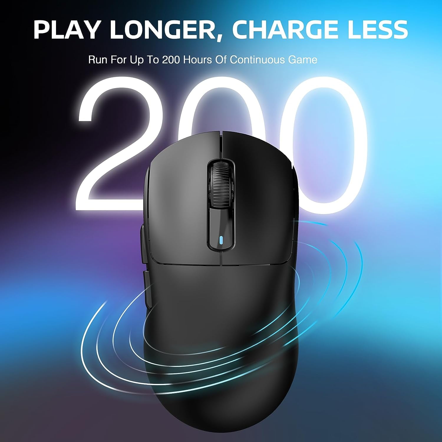 ATTACK SHARK X3 Wireless Gaming Mouse, 49g Ergonomic Design, Tri-Mode Bluetooth/2.4G/USB-C Wired, PAW3395 Optical Sensor, 26000 DPI, Programmable Buttons, for PC/Laptop/Mac, Black