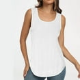 thumbnail image 6 of Women Tank Tops Summmer Sleeveless Tops Shirt Summer Women Solid Color Round Neck Sleeveless Casual Tee Tank Beach Vacation Clothes for Women S-2XL, 6 of 9