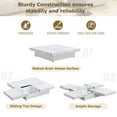 thumbnail image 6 of Euroco Modern Coffee Table with Sliding Top, Hidden Storage, Square Design, MDF Construction for Living Room, 6 of 7