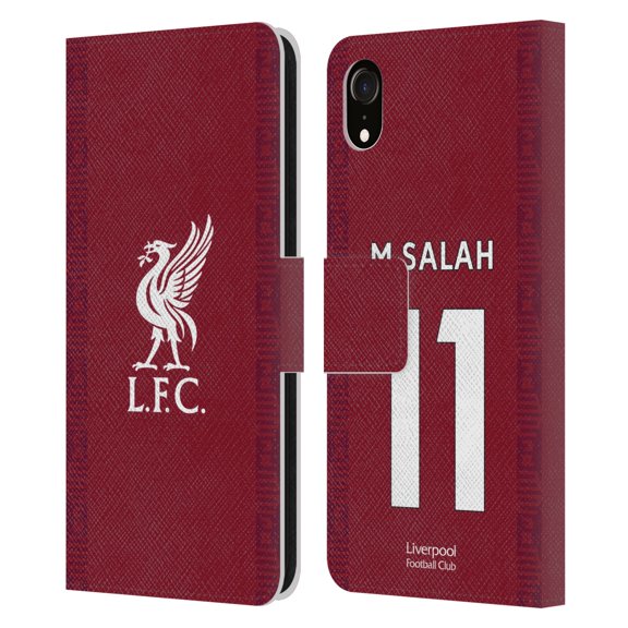 Head Case Designs Officially Licensed Liverpool Football Club 2022/23 Players Home Kit Mohamed Salah Leather Book Wallet Case Cover Compatible with Apple iPhone XR