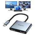 thumbnail image 1 of Kozyc Adaptador Usb C A Hdmi Dual 4K@60Hz Tipo C A Hdmi Splitter Pantalla Extendida Para Macbook/Macbook Pro Air Dell Xps13/15 Samsung Galaxy S9/S9+ [Modo Mst (Pantallas Extendidas) Solo Para Win Os], 1 of 5