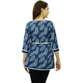thumbnail image 5 of Phagun Women Wear Casual Kurta 3/4 Sleeve Top Short Kurti Cotton Clothing Blouse, 5 of 6