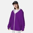 thumbnail image 5 of Fotbe Purple Men's Women's UPF 50+ Sun Protection Jacket Hooded Cooling Shirt with Pockets Hiking Outdoor Performance-, 5 of 9