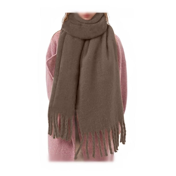Bufanda cálida de invierno for mujer, chal largo, bufandas grandes, bufandas gruesas for clima frío, bufandas grandes y gruesas de gran tamaño.