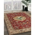 thumbnail image 3 of Ahgly Company Machine Washable Indoor Rectangle Traditional Tomato Red Area Rugs, 2' x 4', 3 of 7