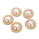 thumbnail image 1 of Uxcell 5 piezas 48L Botones de costura metálicos dorados de perla de 30 mm, 1 of 7