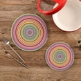 thumbnail image 2 of GZHJMY Mexican Blanket Serape Stripes Trivets Pot Holders Set of 2, Hot Pads 7.09"+9.45",Table Mats,Placemats Set for Cooking and Baking, Cotton Braided Hot Pads, 2 of 7