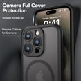 thumbnail image 5 of ImpactStrong Magnetic Guard Designed for iPhone 16 Pro Max Case [Camera Protection] [Military Grade Drop Tested] [Compatible with MagSafe] Slim Translucent Matte Phone Case (6.9") - Black, 5 of 5
