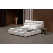 J&M Furniture 16642-K HF021 Bed, White - King Size
