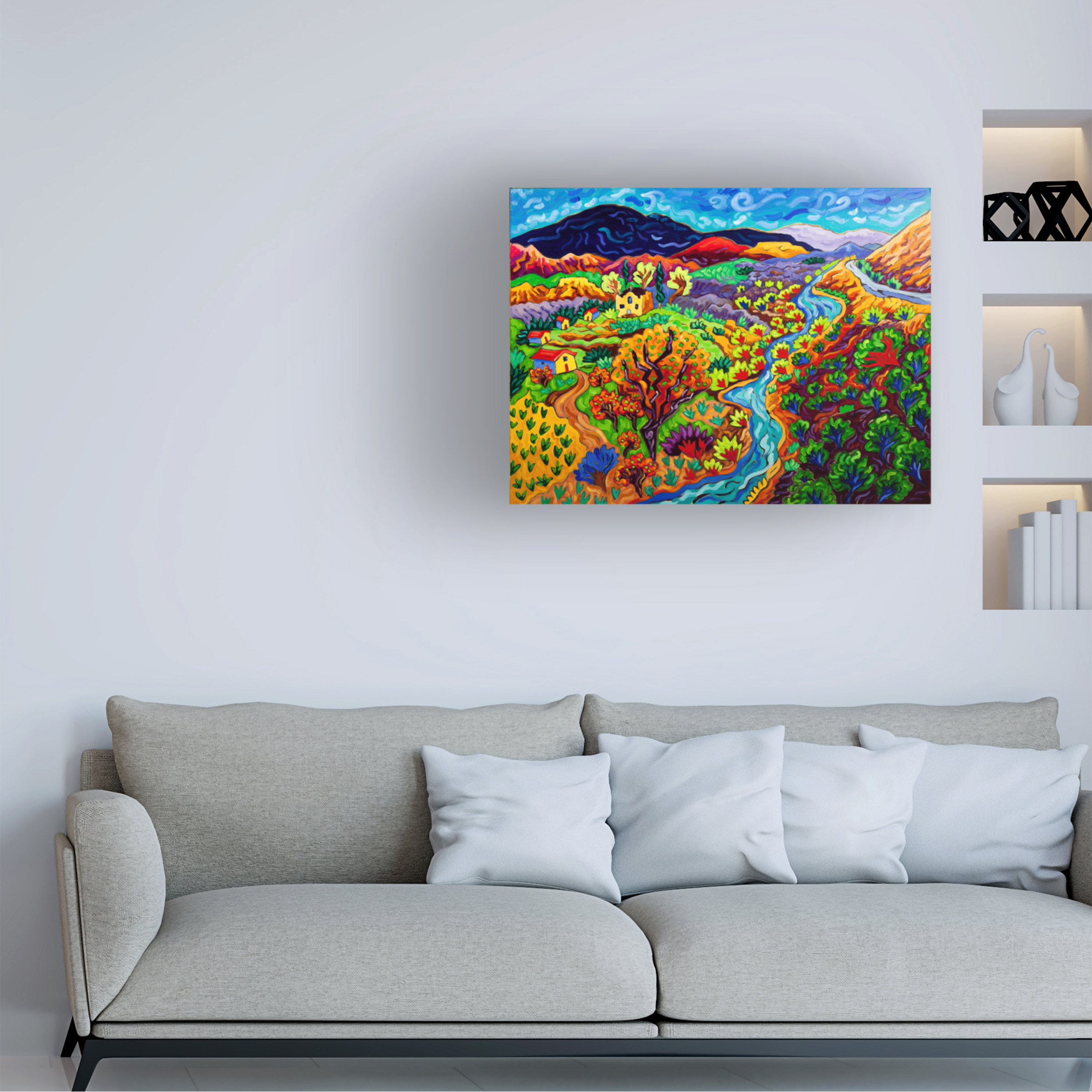 Cathy Carey 'The Long and Winding River' Canvas Art