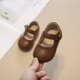 thumbnail image 2 of Akiihool Kids Ballet Flats Shoes Little Toddler Girls Dress Shoes Ballet Flats Kids Mary Janes (Brown,12), 2 of 6
