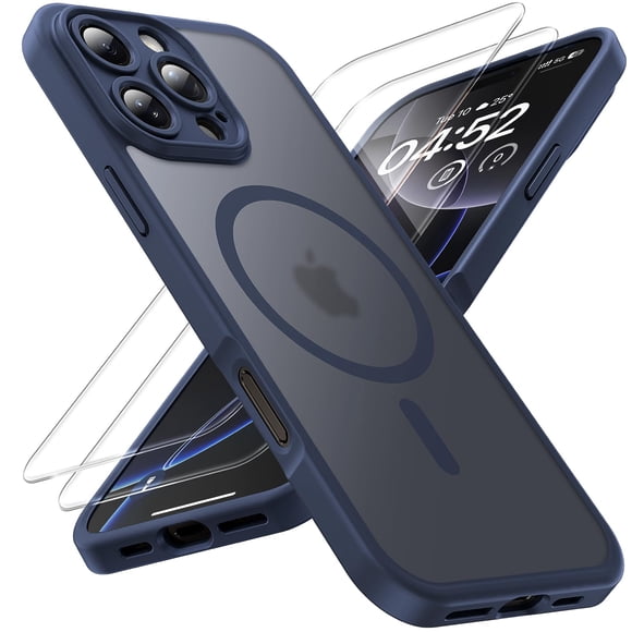 Funda de teléfono TOCOL 3 en 1 para iPhone 16 Pro Max 6.9" azul