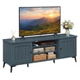 thumbnail image 1 of Costway 2-Door TV Stand for TVs up to 65” with 2 Storage Cabinets & 4 Adjustable Shelves Turquoise, 1 of 10