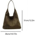 thumbnail image 2 of Women's Leather Hobo Bag  Women's Suede Bag  Slouchy Tote Bag  Suede Hobo Shoulder Bag, 2 of 6