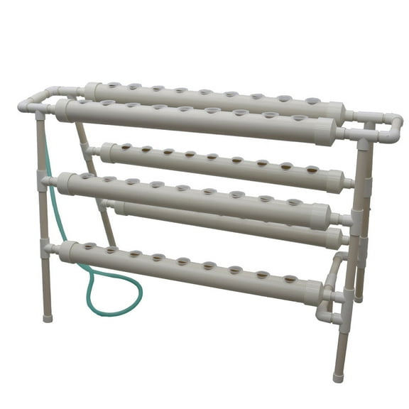 PreAsion Hydroponic Plant Site Grow Kit Double Side 6 Pipes 54 Holes Garden Planting