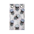 thumbnail image 1 of Hipster Hanging Pocket Organizer, Repeating Funny Pattern of Skulls with Long Beard Hat and Sunglasses on Splashes, Printed Polyester Storage Bag with Pockets, 9" x 27", Multicolor, 1 of 2