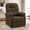 Brown, variant on Korser Recliner Chairs for Adults with Fixed Base Push Back Recliner Chair for Living Room,Small Recliner Sofa for Small Spaces,Linen Fabric,Black