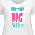 thumbnail image 4 of Inktastic Big Sister, Older Sister, Sunglasses - Blue Pink Women's Plus Size T-Shirt, 4 of 5