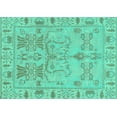 thumbnail image 1 of Ahgly Company Indoor Rectangle Oriental Turquoise Blue Traditional Area Rugs, 8' x 12', 1 of 4