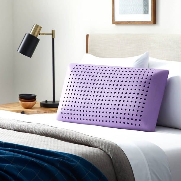 Lucid Lavender Infused Memory Foam Pillow Queen Walmart Com Walmart Com