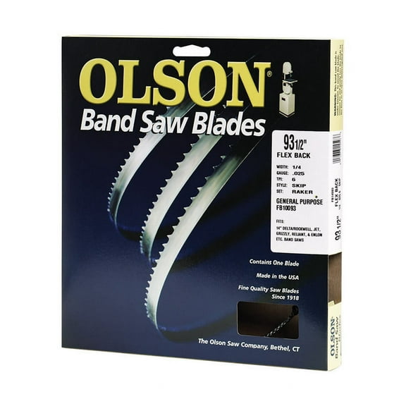 Olson FB10093DB Band Saw Blade, 3/16 in W, 93-1/2 in L, 10 TPI