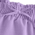 thumbnail image 5 of Erwazi Girls Tiered Pleated Long Skirts Solid Color Elastic Waist Drawstring Casual Flowy A-Line Skirt, Purple, 12-13 Years, 5 of 6