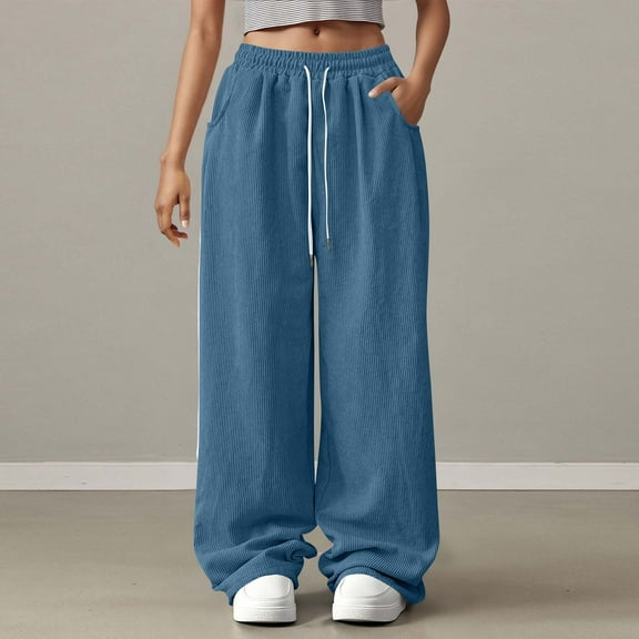 Neewe Women's Stretchy Wide Leg Palazzo Lounge Pants Casual Comfy High Waist Palazzo Pants