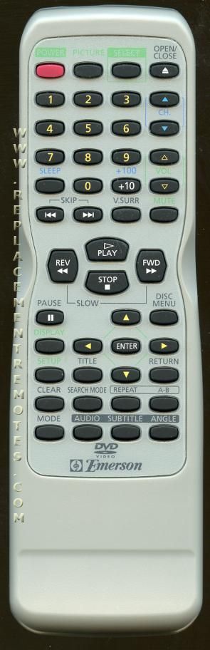 Emerson Ne221ud P N Ne221ud Tv Dvd Combo Remote Control Refurbished Walmart Com Walmart Com