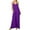 Purple, variant on Women Summer Sleeveless Strap Sling Long Maxi Dress Boho V Neck Kaftan Sundress