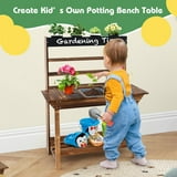 Kotek Kids Fir Wood Mud Kitchen Table with 4 Pots