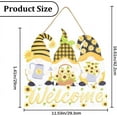 thumbnail image 6 of Welcome Wood Hanging Sign Gnome Sign for Front Door Decor Sunflower Yellow Farmhouse Wall Sign Wooden Gnome Door Hanger with Jute Twine Merry Christmas DIY 11.5x14Inch, 6 of 6