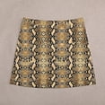 thumbnail image 4 of Gold Python Snakeskin Skirt Female Animal Print Modern Mini Skirts Summer High Waist Grap, 4 of 7