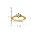 thumbnail image 2 of Gem & Harmony Star Ring with Diamonds 1/5 Carat (Ctw) in 14K Yellow Gold for Women, 2 of 5
