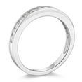 thumbnail image 5 of Wellingsale Ladies Solid 14k White Gold Polished CZ Cubic Zirconia Princess Cut Engagement Ring with Side Stones and Wedding Band Bridal Set - Size 6, 5 of 8