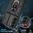 thumbnail image 3 of Pilaru Samsung S22 Case with Screen Protector,S22 8FT Military Grade Anti-Scratch and Shockproof Cover,[Camera Protection] and Ring Kickstand Case for Samsung Galaxy S22 5G,Black, 3 of 6