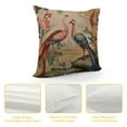 thumbnail image 4 of JEUXUS  Antique Chinoiserie Asian Scenic Sofa Pillowcase Brown Bird and Flower Decorative Cushion Cover Chinoiserie Style Lumbar Pillow Cover Case for Sofa Living Room  White, 4 of 5