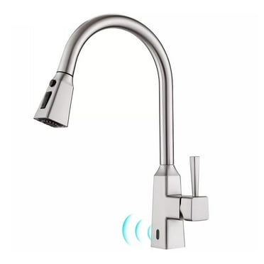 Brushed Nickel Touchless Pull-Down Kitchen Sink Faucet