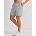 thumbnail image 2 of Hanes Originals Jersey Shorts Men's Tri-Blend Pull-On Elastic Waistband Pockets 7 inseam, 2 of 6