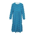 thumbnail image 5 of Zylanna Girls Long-Sleeve Tiered Maxi Dress, Polka Dot Patterns Soft Spring Fall Pockets Design Girls' Casual Dresses Blue Size 5, 5 of 6