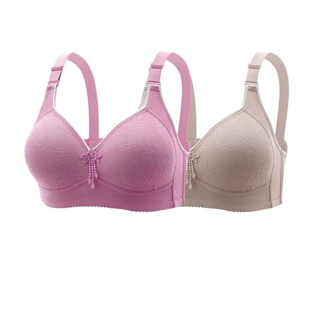 Clearance!Uooqdmx Bras for Women Push Up Bra Bras Full Coverage Underwire Bras Plus Size Bra without Everyday Bra Women s Lingerie  Sleep & Lounge Blue(2PC) D