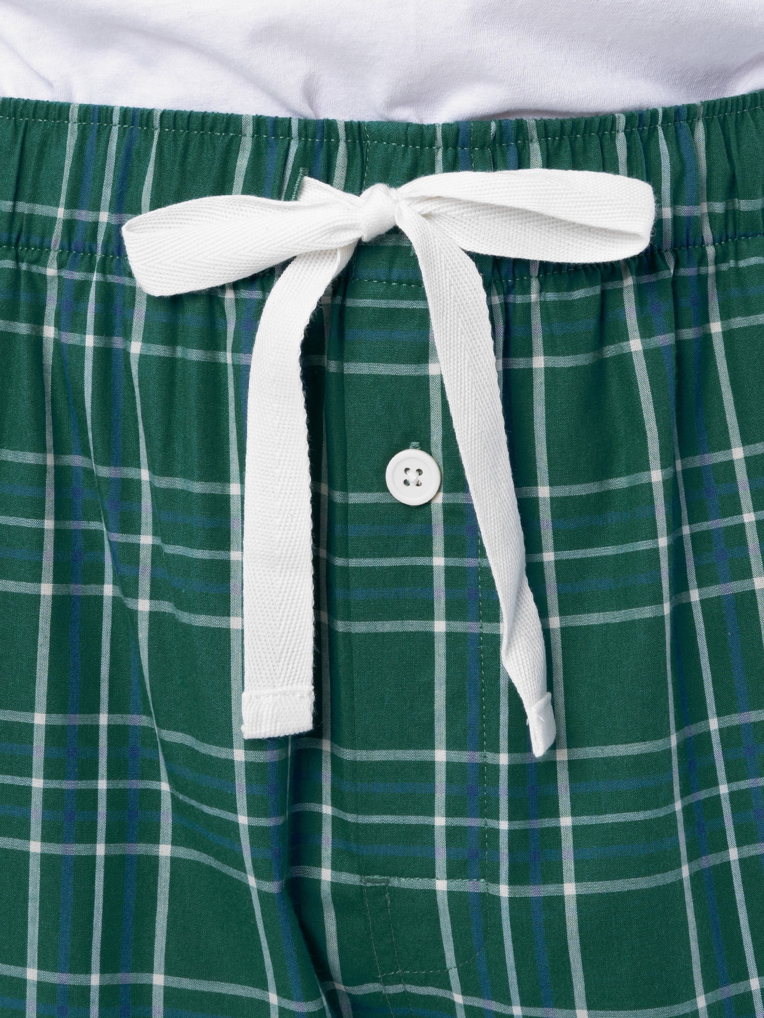 Fruit of the Loom Men's Raglan Short Sleeve T-shirt and Plaid Pajama Sleep Pant Set, Sizes S-2XL