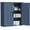 Blue, variant on Bathroom Wall Cabinet, Over Toilet Storage Cabinet with Barn Doors and Adjustable Shelves, 3-Tier Medicine Cabinet Wall Mounted, for Bathroom, Kitchen, Entryway, Laundry Room, Greige, (7.9" D)