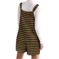 thumbnail image 5 of Women Summer Casual Sleeveless Romper Loose Striped Tied Shorts Overalls Jumpsuit with Pockets, 5 of 6
